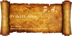 Pribill Alba névjegykártya